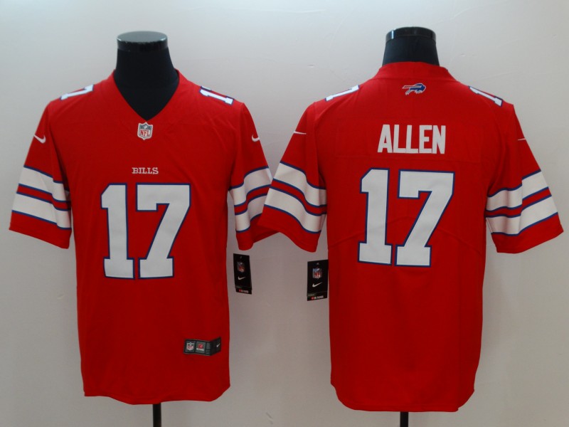 Men's Buffalo Bills Josh Allen #17 Red Alternate Jersey